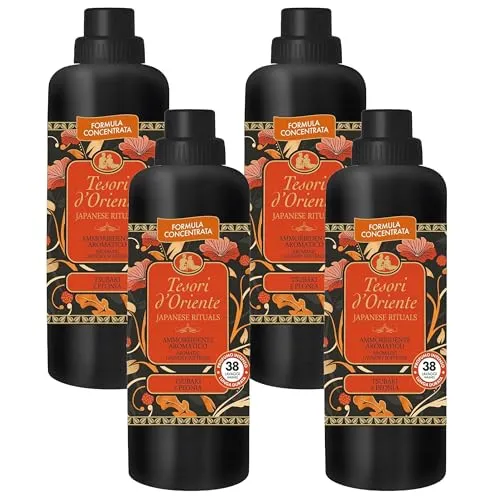 Tesori d'Oriente Ayurveda Weichspüler 760 ml (Japanese Rituals, x4) - Entdecken Sie den Tesori d'Oriente Ayurveda Weichspüler mit harmonischen Düften. Er sorgt für außergewöhnliche Weichheit und ein angenehmes Dufterlebnis in Ihrer Wäsche.