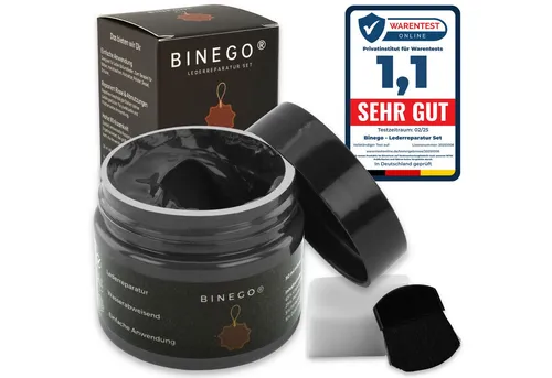 Binego Lederreparaturset Leder Kunstleder Lederreparatur Flüssigleder Lederpflegeset (Reparatur Set, 4 St., Lederfarbe), schnell trocknend