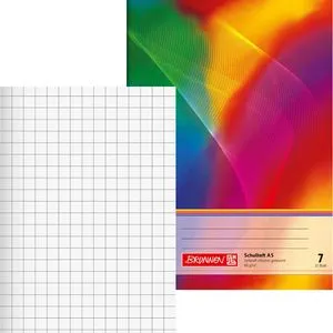 Brunnen Schulheft 104530702, A5, kariert, 32 Blatt, Lineatur 7