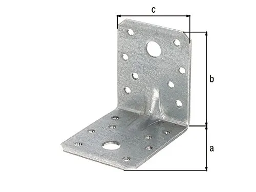 Winkelverbinder 70 x 70 x 55 x 2,5 mm für Schwerlast mit Sicke Steg Winkel - 10 Stück