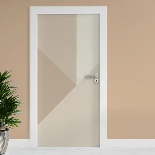 Finest Folia Türfolie 90x200 cm Türtapete Türposter Folie für Tür Wohnzimmer Kinderzimmer Küche Türaufkleber Bad Aufkleber selbstklebend TF02 (11 Beige Formen)