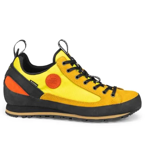 Hanwag Rotpunkt Low GTX Ocher/Yellow - Robuste Wanderschuhe - Wanderschuhe mit GORE-TEX-Membran für Wasserdichtigkeit und Atmungsaktivität. Ideal für Outdoor- und City-Einsätze, ausgestattet mit flexibler Vibram-Laufsohle für optimalen Grip.