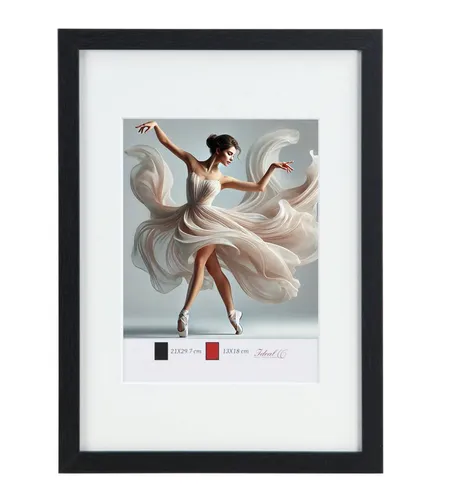 IDEAL TREND Bilderrahmen Holzbilderrahmen mit Passepartout Elegantes Design Foto Rahmen Collage, für 1 Bilder