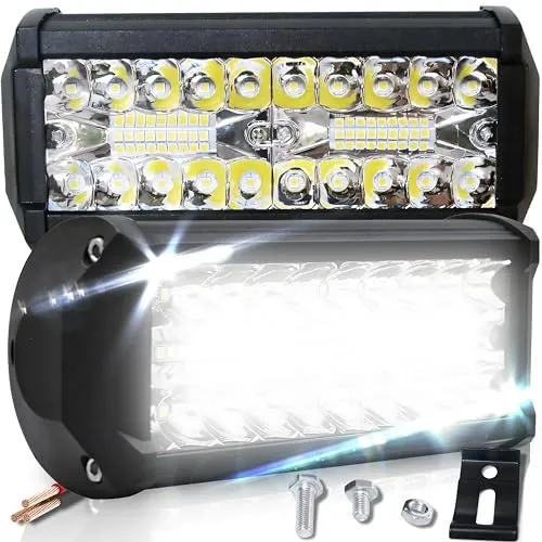 Retoo Arbeitsscheinwerfer LED 120W - 8000 Lumen für Offroad-Fahrzeuge - Zusatzscheinwerfer für 12V/24V Fahrzeuge, hohe Helligkeit mit 8000 Lumen, ideale Nahfeldausleuchtung und langlebige Konstruktion für extreme Bedingungen.