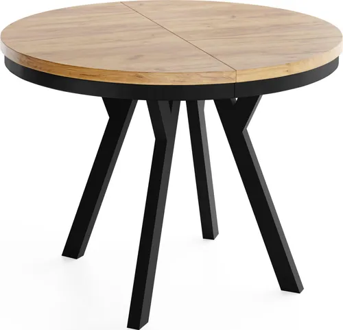 Vero Neo Runder Ausziehbarer Esstisch im Loft-Stil – Flexibler Tisch für bis zu 14 Personen