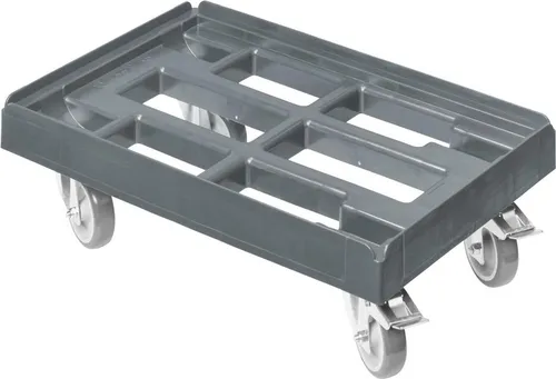 Transportroller Typ B-F 600 x 400 mm – wendig mit Bremsen - Wendiger Transportroller für Euronorm-Kisten 600×400 mm. Mit 2 Bremsen und 2 Lenkrollen für sicheres Manövrieren. Ideal für Lager und Catering, bis 300 kg Tragfähigkeit. Robuster Rahmen, lebensmittelgeeignet.