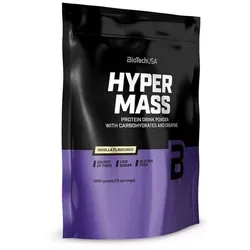 BioTech USA Hyper Mass Vanille 1000 g - Protein Shake für Muskelaufbau, reich an hochwertigen Proteinen und Kohlenhydraten, ideal für Sportler und Fitness-Enthusiasten.