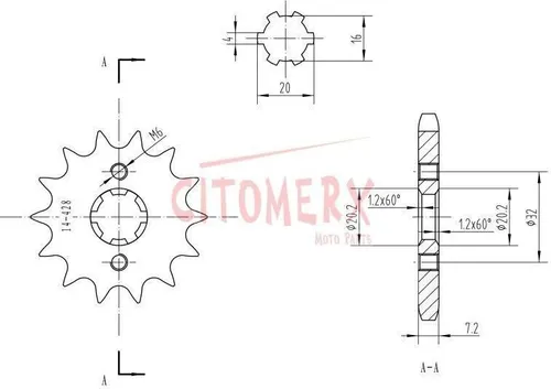 Kettensatz für Yamaha WR 125 X DE07 2009-2013 WR 125 R doppelt verstärkt