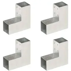 vidaXL Pfostenverbinder L-Form 4 Stk. 71 x 71 mm