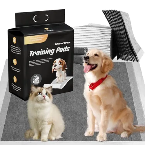 Nanipets® Trainingspad für Hunde Welpenunterlagen, Superabsorbierendes & Auslaufsichere Aktivkohle-Hunde-PIPI-Pads, 60 x 90 cm Extra Große Pet Pads, 25 Stück