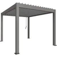 Biohort Pergola 255 cm x 312 cm x 367,5 cm Quarzgrau/Silber-Metallic - Terrassenüberdachungen für stilvolle Outdoor-Bereiche – die Biohort Pergola kombiniert modernes Design mit hochwertiger Verarbeitung und schafft den perfekten Platz für Gartenpartys oder entspannte Brunches.