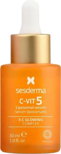 Sesderma C-Vit 5 30 ml - Liposomales Serum mit 5 Arten Vitamin C - Tagespflege für strahlenden Teint: Mit 5-fach Vitamin C, Hyaluronsäure und Centella Asiatica für intensive Hautverjüngung und antioxidativen Schutz.