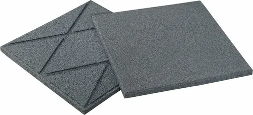 PROFIMAT® Fallschutzplatte 500x500x25mm Grau Spielplatzmatte | Premium Qualität