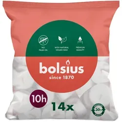 Maxi Teelichte 10h in weiß von Bolsius