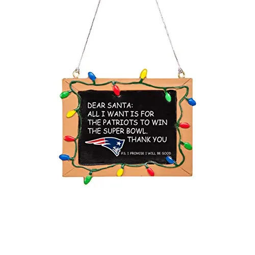Forever Collectibles UK FOCO New England Patriots Kunstharz-Kreidetafel-Ornament
