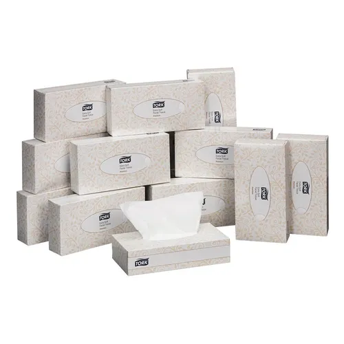 Tork Kosmetiktücher Premium, 140280, F1, 2-lagig - Kosmetiktücher aus 100% Zellstoff, extra weich und saugfähig. Perfekt für das Tork F1 Kosmetiktuchspender System, ideal für professionelle Anwendungen.