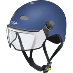 CP Carachillo Urban Fahrradhelm mit Visier (clear) - Unisex Radhelm in maritime blue - Der CP Carachillo Urban Fahrradhelm bietet optimalen Schutz und Komfort für Stadtfahrten. Mit verstellbarem Drehrad und speziellem Visier für Brillenträger, das Insekten und Wind fernhält. Ideal für sicheres Radfahren!