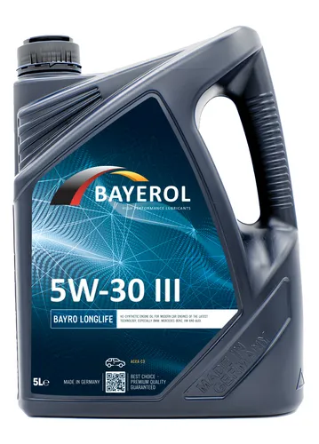 BAYEROL LONGLIFE 5W-30 III, Motorenöl, 5L, Hergestellt in Deutschland, Germany