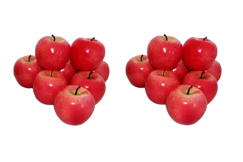 Deko Äpfel Apfel ROT Kunstobst Kunst Gemüse künstliches Obst Früchte Set 16