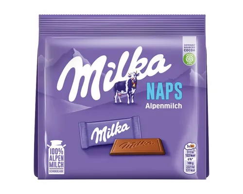 MILKA Schokolade, Milka Naps einzelne Schokoladentäfelchen 119g