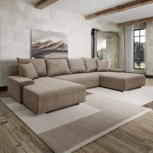 Kaiser Möbel Ecksofa Livorno U, Hellbraun in braun von Kaiser Möbel