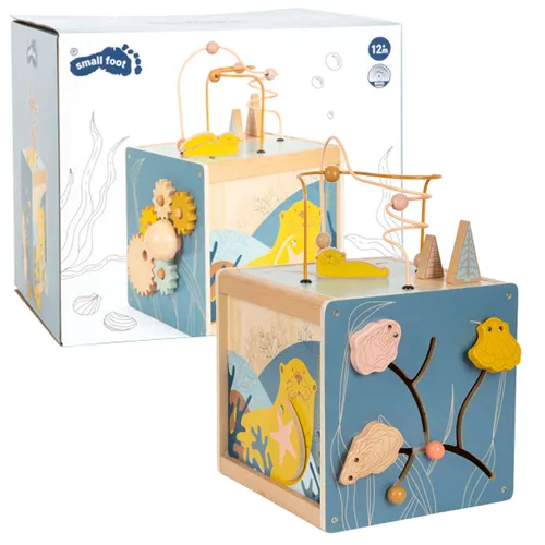 Small Foot Aktivitätswürfel für Wassertiere - Gesellschaftsspiel mit vielseitigen Aktivitäten, fördert die motorischen Fähigkeiten und die Kreativität von Kindern.