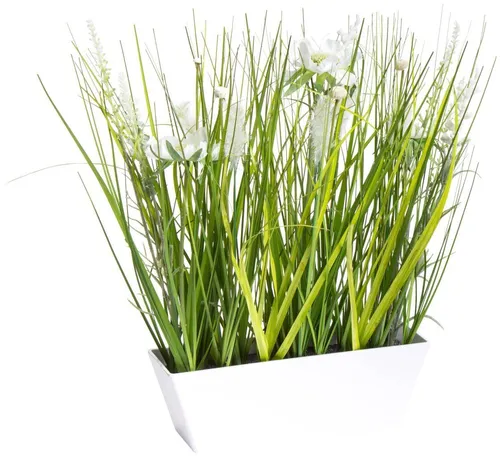 Kunstblume Wiesenblumen im Kunststofftopf Gras, Botanic-Haus, Höhe 37 cm