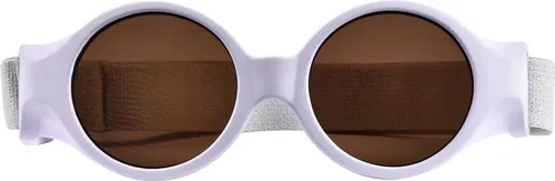 BÉABA, Baby-Sonnenbrille 0-9 Monate, 100% UV-Schutz - CAT 4, Seitenschutz, Optimaler, Verstellbares elastisches Stirnband, Glee Collection, Lila