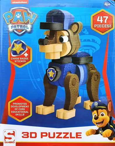 Puzzle 3D Paw Patrol Chase Schaumstoff 47 Teile ab 4 Jahre PWP16-3926-1