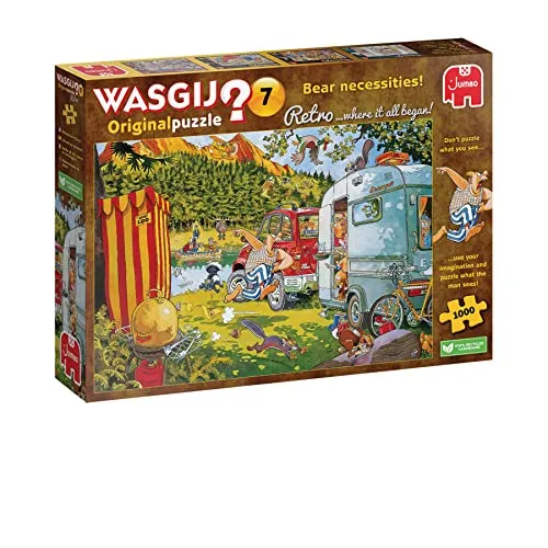 Wasgij, Retro Original 7 - Bär beim Camping!, Puzzle 1000 Teile Erwachsene