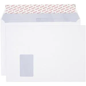 ELCO Versandtaschen 74523.12, weiß, C4, mit Fenster, haftklebend, aus Papier, 50 Stück