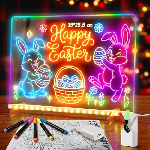 Ortizan LED Zeichenbrett Kinder 35x25 cm – Kreative Notiztafel