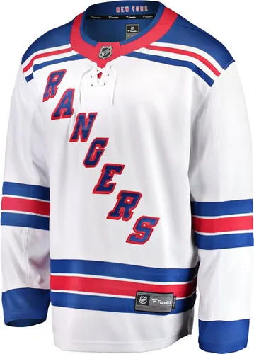 New York Rangers Away Breakaway NHL Mesh Jersey - 3XL - Herren Sportshirt in Weiß, Größe 3XL, aus 100% Polyester. Ideal für Fans der New York Rangers, perfekt für warme Tage und Freizeitaktivitäten.