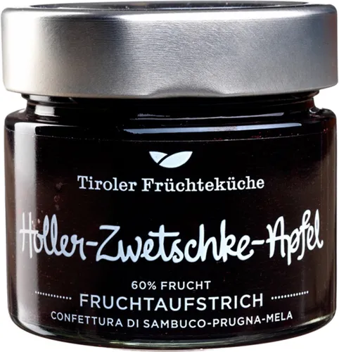 Holler-Zwetschke-Apfel-Konfitüre 60 % Frucht 200 gr. - Unterweger - UWE