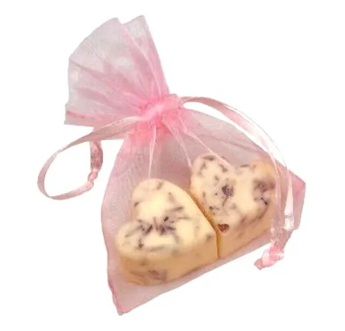Ecoworld Feste Duschseife Badeherzen - Schwarze Rose 2x15g