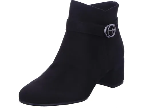 Tamaris Stiefelette in Schwarz - Stiefelette aus hochwertigem Leder mit 4.5 cm Absatzhöhe, ideal für jeden Anlass und bequem durch den Reißverschluss.