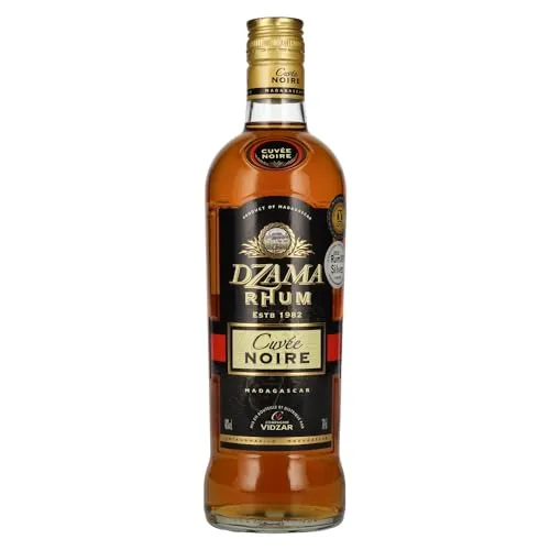 Dzama Cuvée NOIRE Rhum 40% Vol. 0,7l - Exquisiter dunkler Rum aus Madagaskar, harmonische Balance aus Süße und Würze, ideal für puren Genuss oder hochwertige Cocktails.