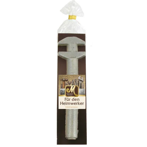 Odenwälder Marzipan als Schraubenschlüssel Werkzeug Silber farbig 65g