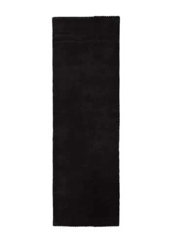 carpetfine Wollteppich Gabbeh Lola Läufer Dunkelgrau 80x300 cm - Teppichläufer aus 100% Wolle, weich und langlebig, ideal für Fußbodenheizung - sorgt für Gemütlichkeit und Eleganz im Wohnzimmer, Schlafzimmer und Flur.