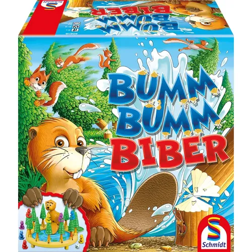 Schmidt Spiele 40618 Bumm Bumm Biber - 3D Action Kinderspiel mit Überraschungseffekt und Sound, ideal für spannende Spielrunden ab 4 Jahren