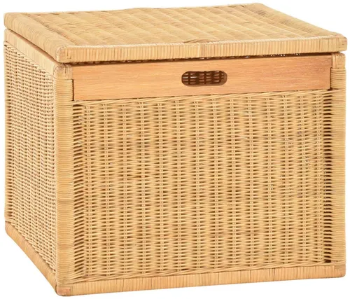 Krines Home Wäschekorb mit Deckel in gelb von Krines Home