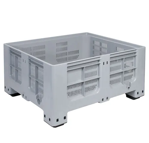 BRB-Lagertechnik Aufbewahrungsbox 400 Liter - Robuste Palettenbox mit durchbrochenem Boden und Wänden, ideal für die hygienische Lagerung und den Transport von Lebensmitteln. Witterungsbeständig und stapelbar, perfekt für vielseitige Einsatzmöglichkeiten.