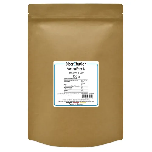 Süßstoff Acesulfam K Zuckerersatz | 100g Pulver | Kalorienfrei E 950 für Keto