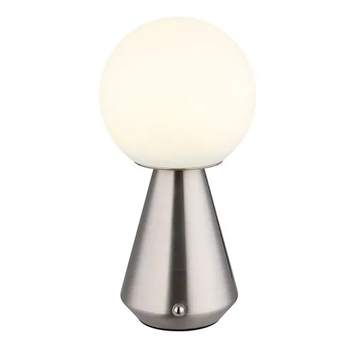 GLOBO LIGHTING Schreibtischlampe, LED-Leuchtmittel fest verbaut, Warmweiß, Neutralweiß, Tageslichtweiß, LED Tischleuchte Tischlampe CCT USB silber Touchdimmer Akku