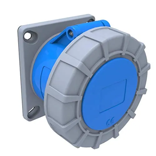 AW-Tools Camping Anbaustecker CEE 32A/230V 3-polig Caravan Boot IP67 Schalttafelsteckdose