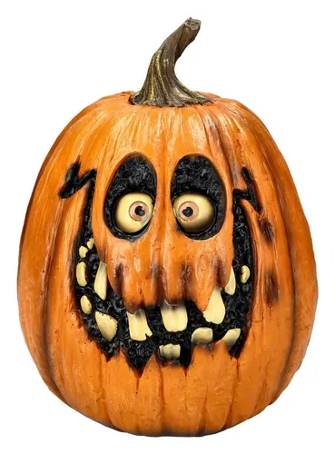 Figuren Shop GmbH Dekofigur Halloween - Grusel Kürbis Dekoration - Unheimlich lächelnder Kürbis von Ray Villafane, ideal für eine gruselige Atmosphäre. Entdecken Sie auch weitere kreative Halloween-Dekorationen in unserem Sortiment.