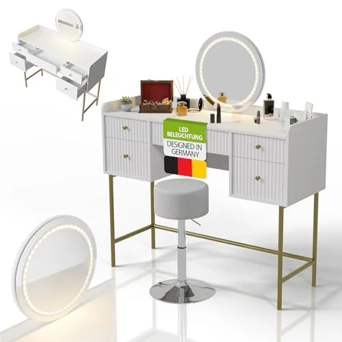 Juskys Schminktisch mit Spiegel Samira von Juskys