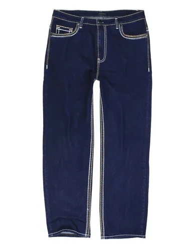 Lavecchia Herren Comfort Fit Jeans Übergrößen LV-503 (Darkblue, 44/32) - Jeans für Herren in Übergrößen, mit Elasthan für optimalen Tragekomfort und bequemen Comfort Fit. Ideal für starke Männer, die Wert auf Stil und Bequemlichkeit legen.