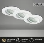 Briloner LED Einbauleuchten 3er-Set mit 5W LED-Modulen - Deckenlampen & Kronleuchter, energiesparende LED-Technologie für eine helle und moderne Raumbeleuchtung.