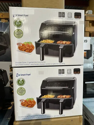 Emerio HEIßLUFTFRITTEUSE - 7,2 l, Schwarz, spülmaschinengeeigneter Korb und Touchscreen für einfache Bedienung